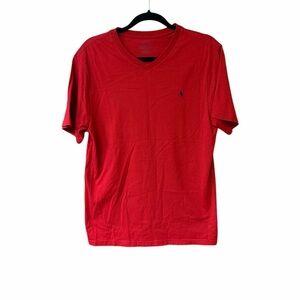 Polo by Ralph Lauren Boy's V-Neck Red Tee Size XL